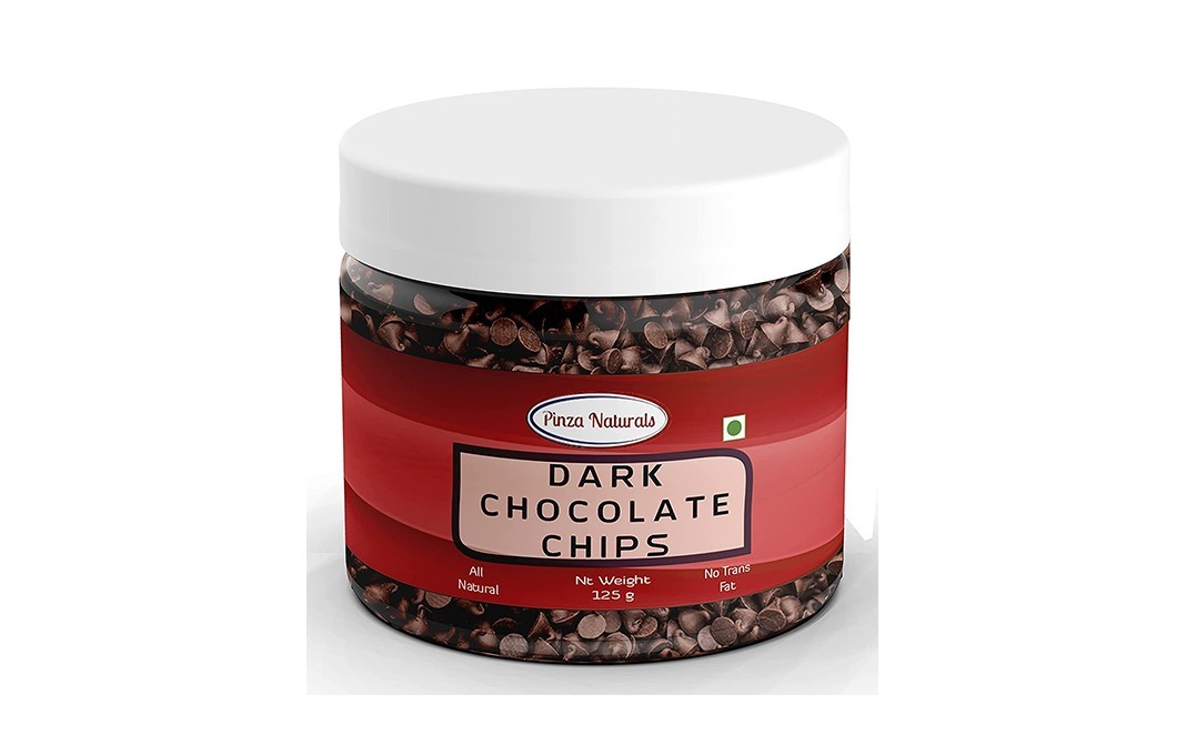 Pinza Naturals Dark Chocolate Chips    Plastic Jar  125 grams